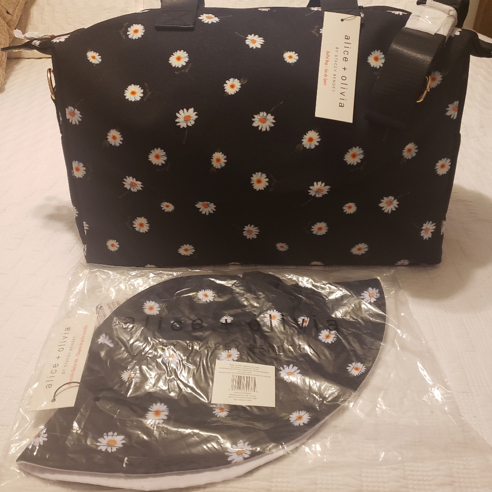 Alice and Olivia duffle bag and matching hat